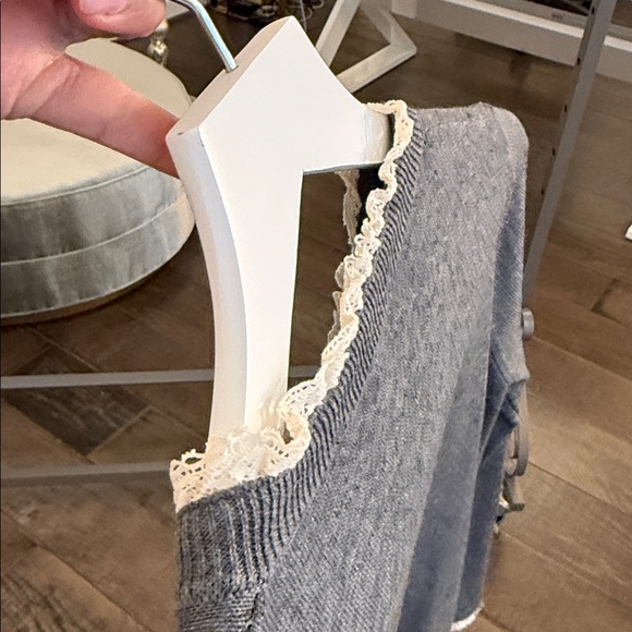 NWT ZARA LACE TRIM KNIT CARDIGAN SIZE M - Picture 14 of 15